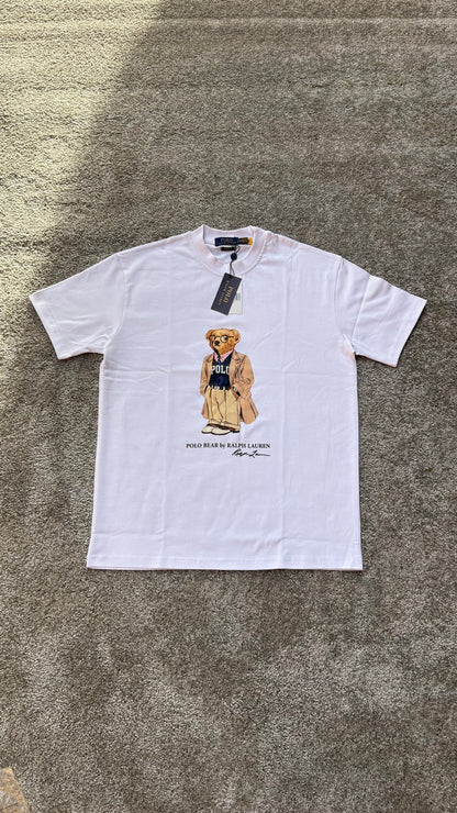 RL TEDDY BEAR WHITE T-SHIRT