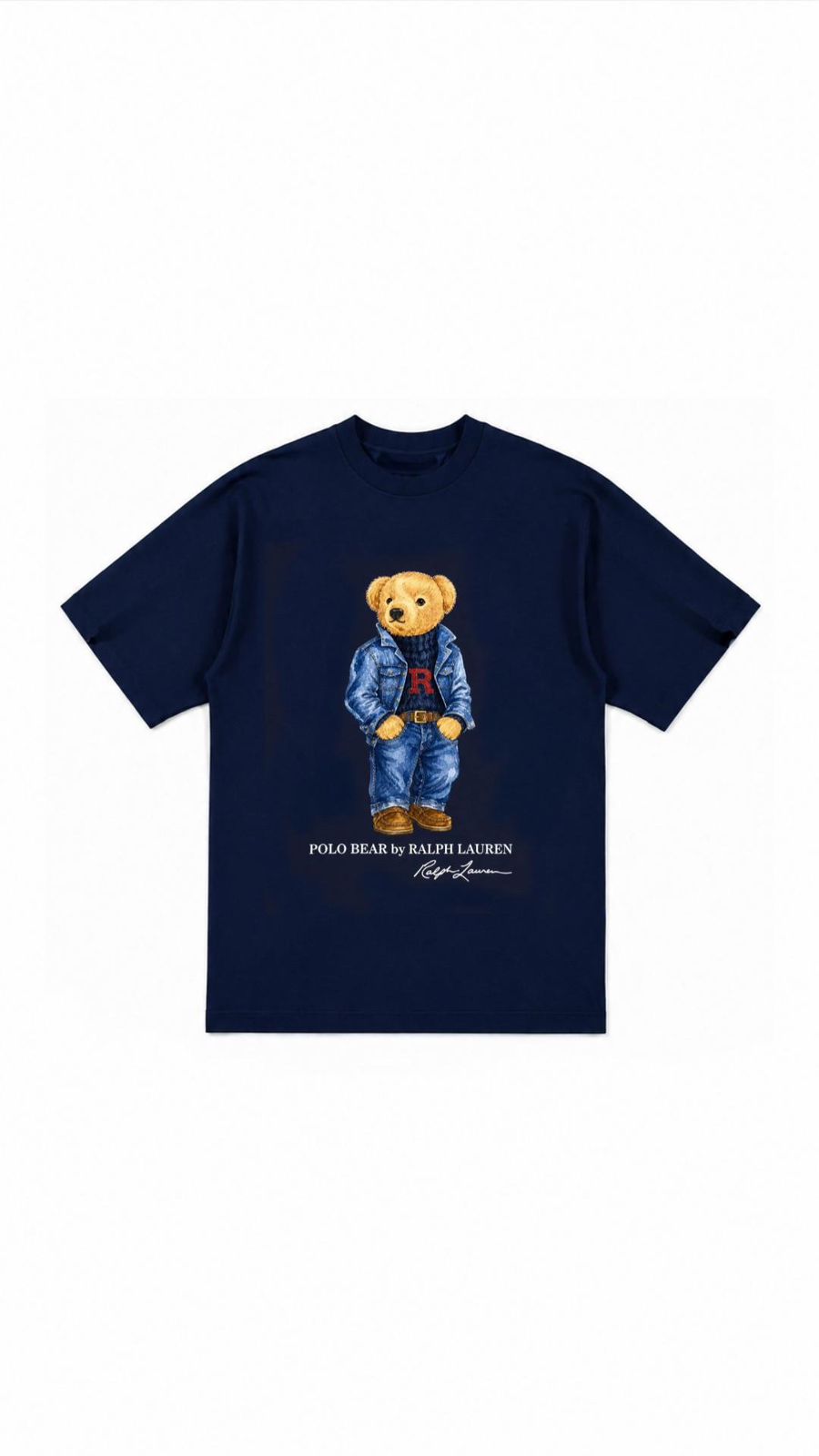 RL TEDDY BEAR NAVY BLUE T-SHIRT