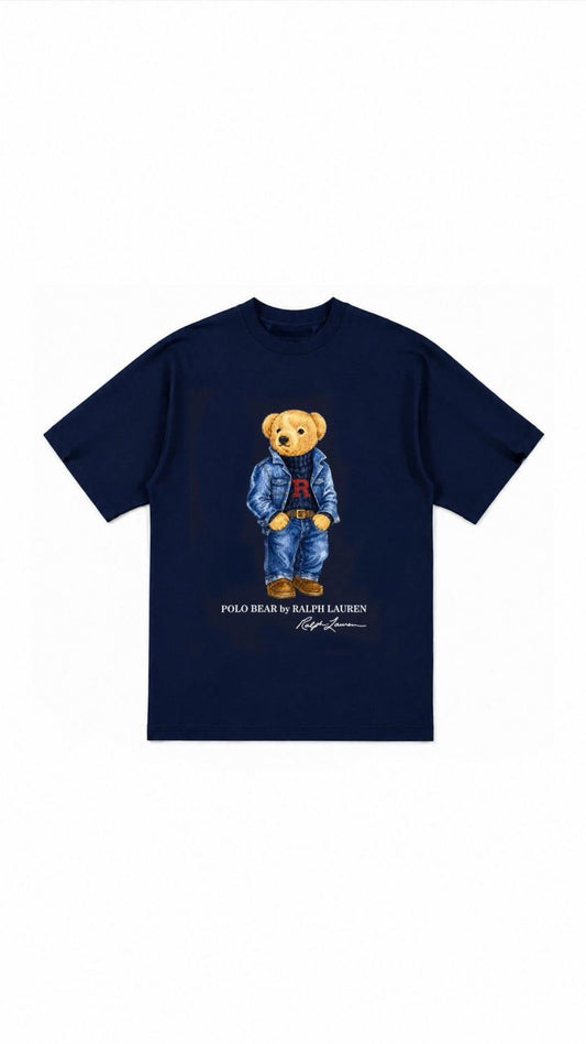 RL TEDDY BEAR NAVY BLUE T-SHIRT