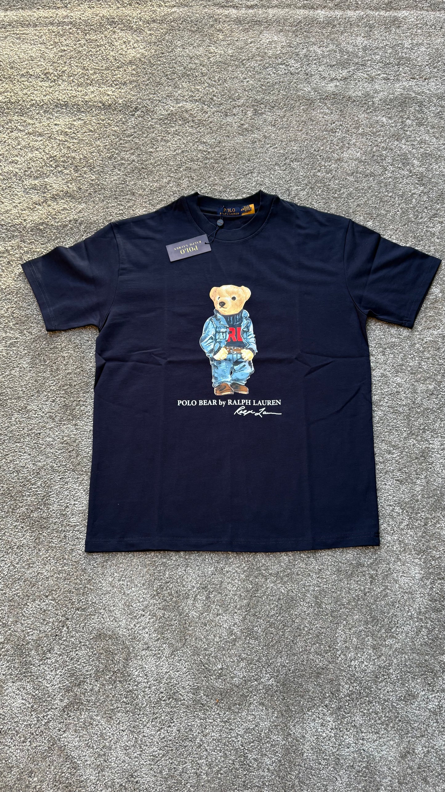 RL TEDDY BEAR NAVY BLUE T-SHIRT