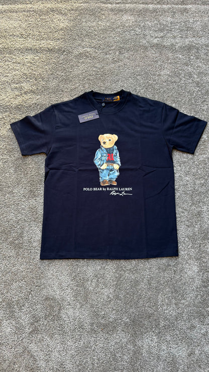 RL TEDDY BEAR NAVY BLUE T-SHIRT