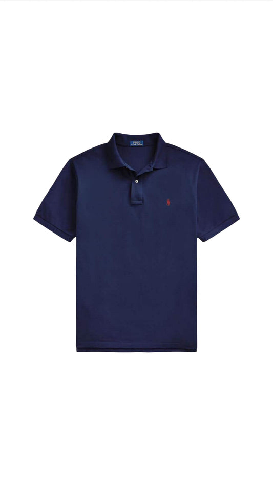 RL NAVY BLUE POLO SHIRT - RED LOGO