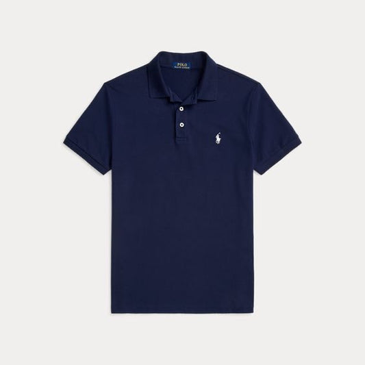 RL NAVY BLUE POLO SHIRT - WHITE LOGO
