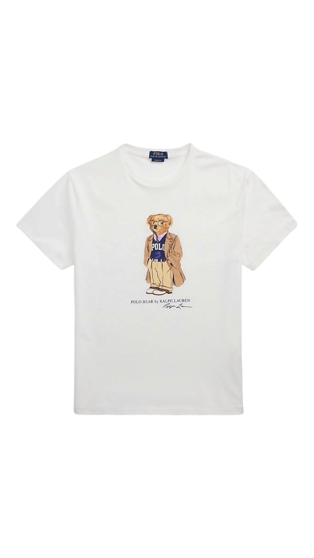 RL TEDDY BEAR WHITE T-SHIRT