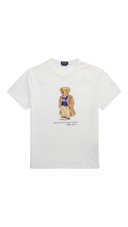 RL TEDDY BEAR WHITE T-SHIRT