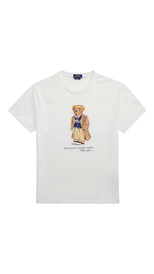 RL TEDDY BEAR WHITE T-SHIRT